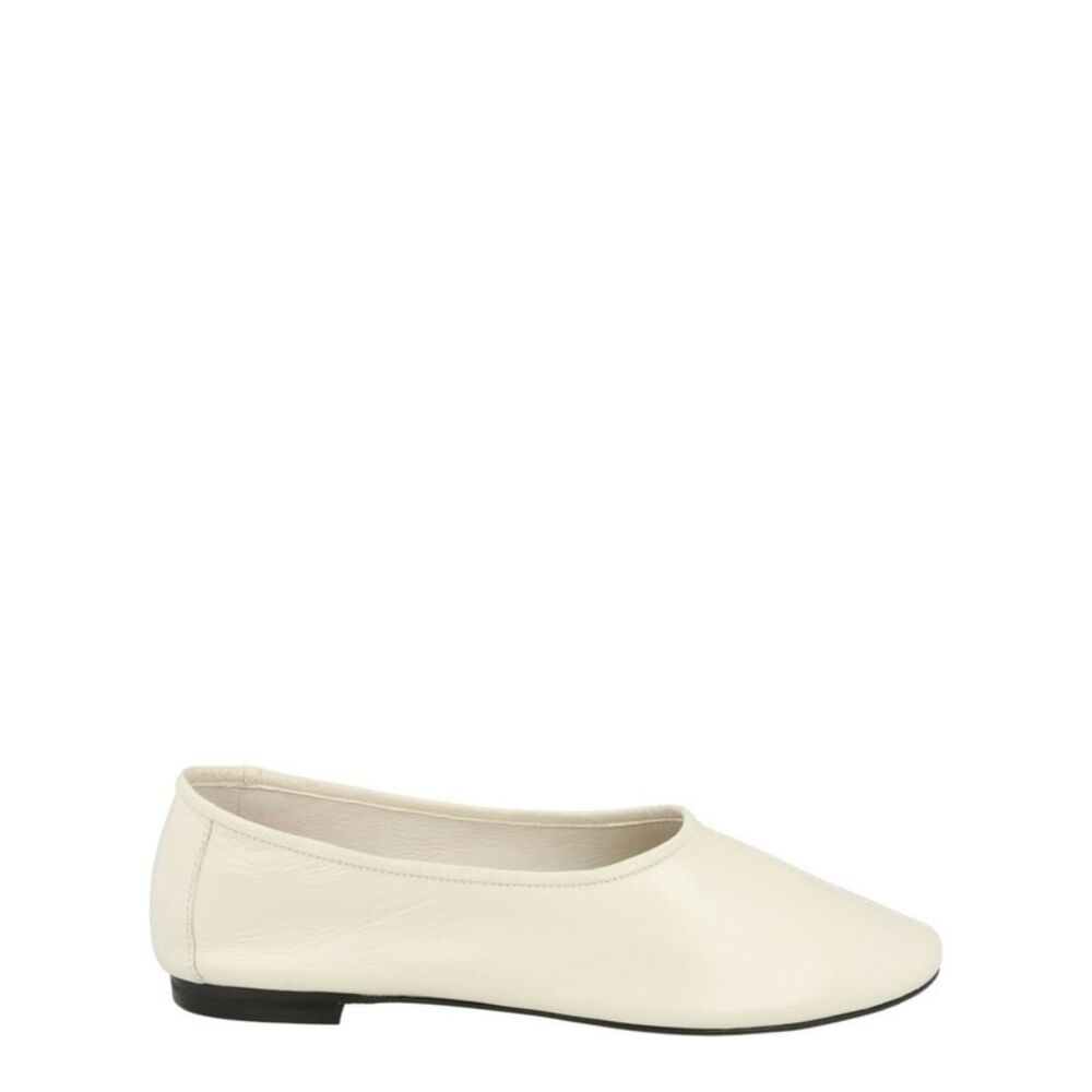 ByFar Prudence Leather Flats White Womens